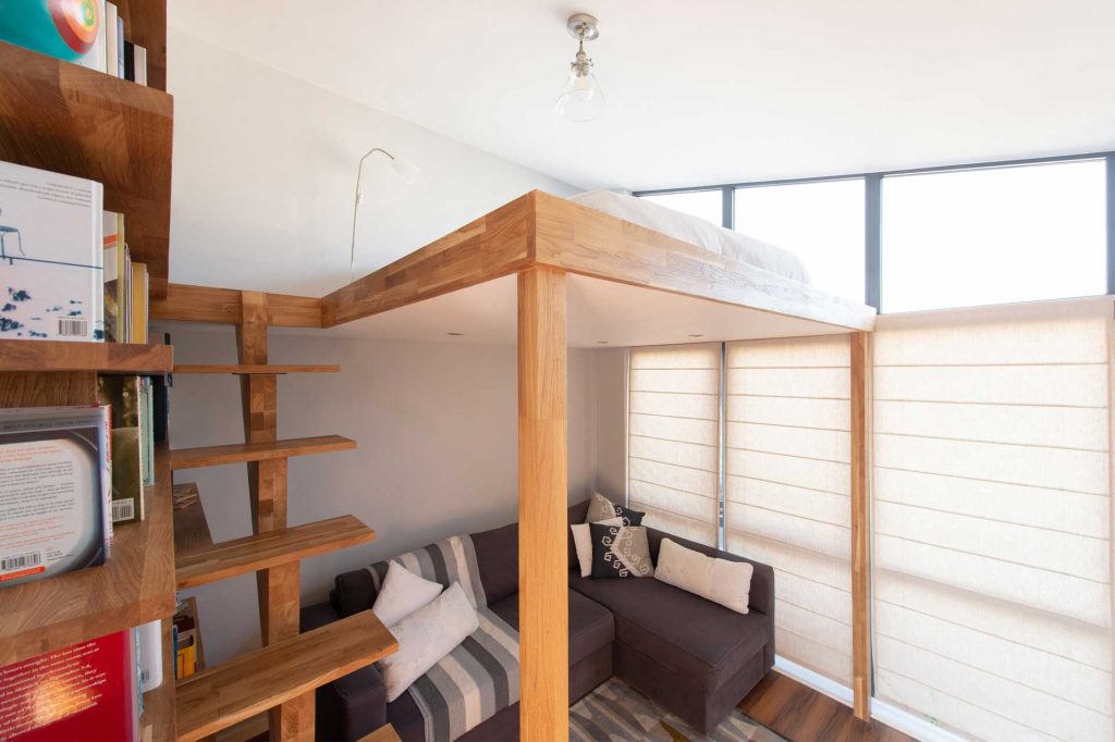 mezzanine design loft scandinavianloft bookshelf angle